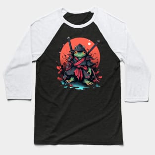 samurai frog Baseball T-Shirt